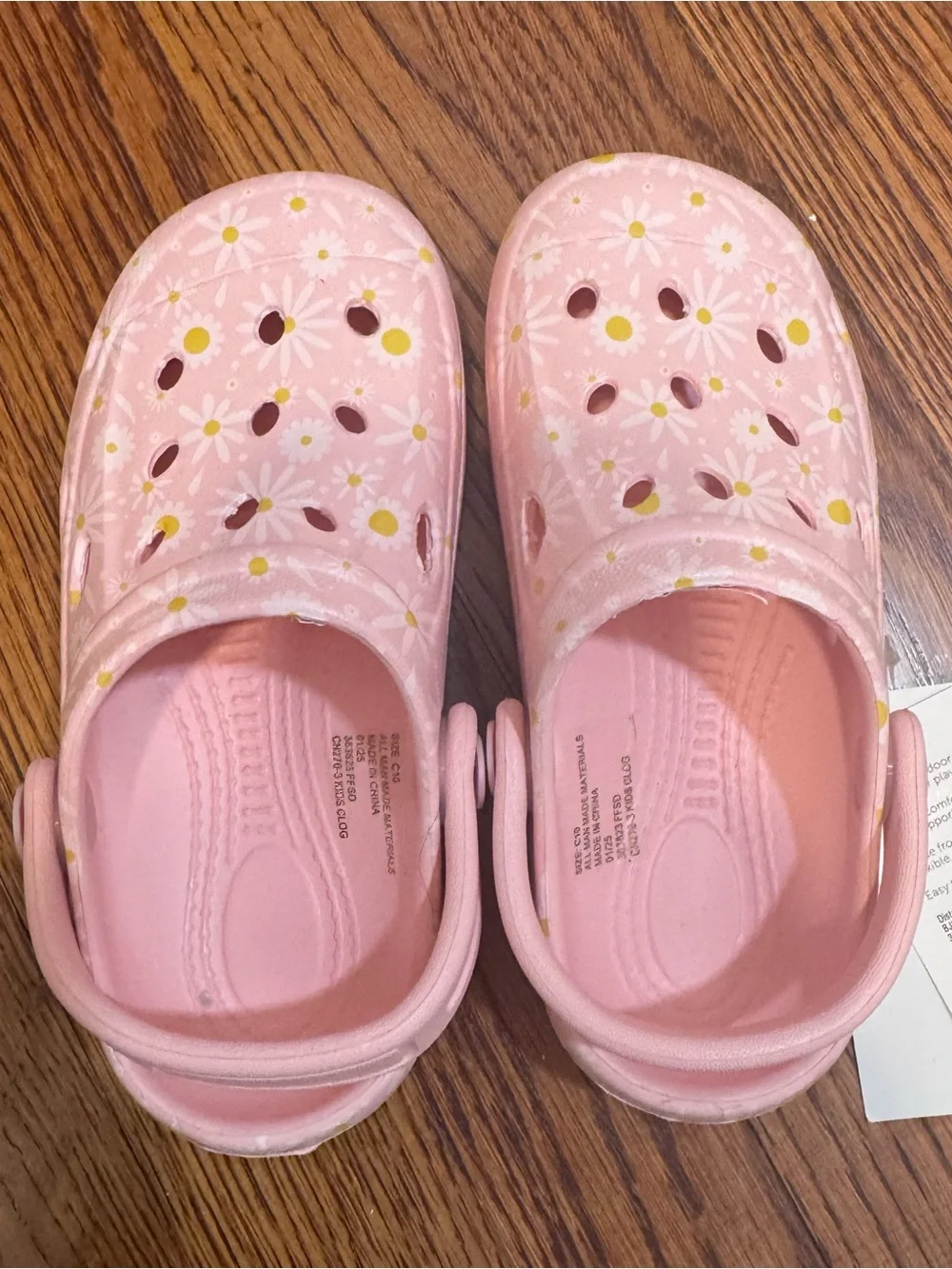 Girls' Pink Daisy Garden Clog Sandals - Comfortable Slip-On